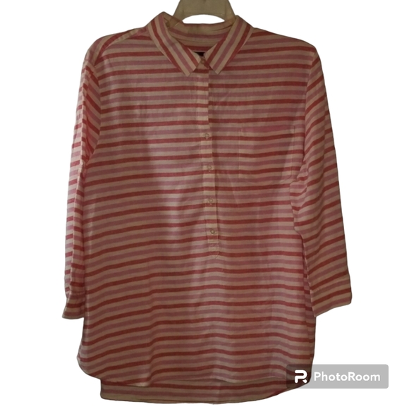 Gap Pink and White Stripe Tunic Plus Size XXL - Picture 1 of 8